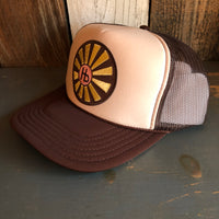 Hermosa Beach SUNBEAMS Trucker Hat - Brown/Khaki