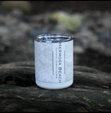 Hermosa Beach CA Map Insulated Cup in Matte White