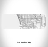 Hermosa Beach CA Map Insulated Cup in Matte White