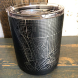 Hermosa Beach Map 10 oz Insulated Cup in Matte Black