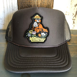I THINK I LOVE YOU, SMOKEY BEAR Trucker Hat - Charcoal Grey (Curved Brim)
