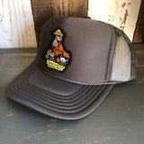 I THINK I LOVE YOU, SMOKEY BEAR Trucker Hat - Charcoal Grey (Curved Brim)