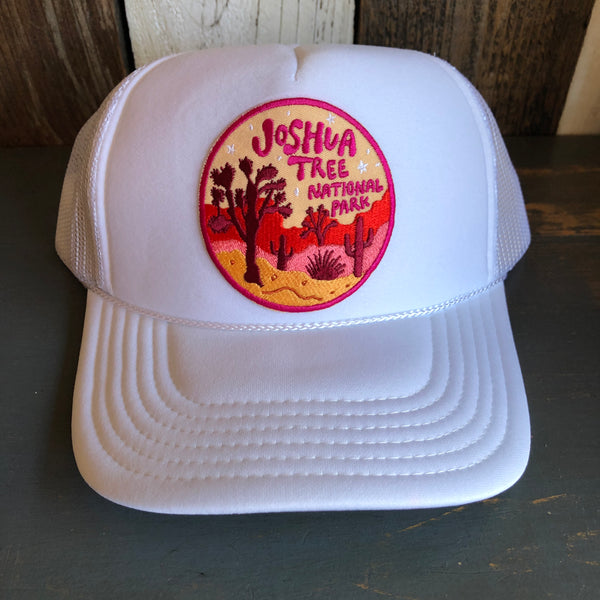 JOSHUA TREE NATIONAL PARK ✷ High Crown Trucker Hat - White