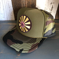 Hermosa Beach SUNBEAMS Trucker Hat - Camouflage/Olive