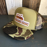 Hermosa Beach WOODIE Trucker Hat - CAMOUFLAGE Green/Light Loden/Green