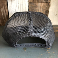 Hermosa Beach WELCOME SIGN Trucker Hat - Charcoal Grey (Flat Brim)