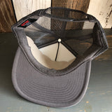 Hermosa Beach WELCOME SIGN Trucker Hat - Charcoal Grey (Flat Brim)