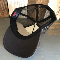 Hermosa Beach WELCOME SIGN Trucker Hat - Black (Flat Brim)