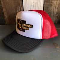 Hermosa Beach THE NEW STYLE Trucker Hat - Black/White/Red