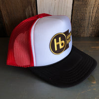 Hermosa Beach THE NEW STYLE Trucker Hat - Black/White/Red