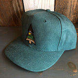 Wilderness Tree (Midnight) 6 Panel Mid Profile Baseball Cap - Dark Green