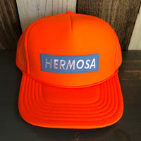Hermosa Beach BLUE SUPREME HERMOSA Trucker Hat - Neon Orange