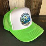 Hermosa Beach SHOREFRONT Trucker Hat - Neon Green/White/Neon Green