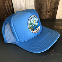 Hermosa Beach SHOREFRONT High Crown Trucker Hat - Col. Blue