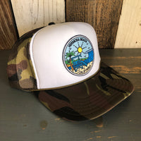 Hermosa Beach SHOREFRONT Trucker Hat - CAMOUFLAGE Khaki/Brown/Light Olive/White Green/White