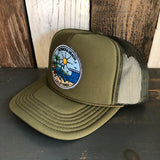 Hermosa Beach SHOREFRONT High Crown Trucker Hat - Olive