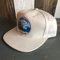 Hermosa Beach SHOREFRONT 6 Panel Mid Profile Baseball Cap  - Brushed Bull Denim