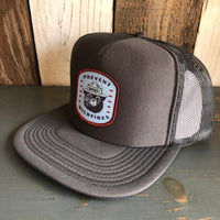 Smokey Bear...Prevent Wildfires Trucker Hat - Charcoal Grey (Flat Brim)