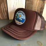 Hermosa Beach SHOREFRONT High Crown Trucker Hat - Brown