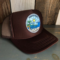 Hermosa Beach SHOREFRONT High Crown Trucker Hat - Brown