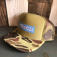 Hermosa Beach BLUE SUPREME HERMOSA Trucker Hat - CAMOUFLAGE Green/Light Loden/Green