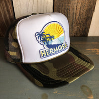 Hermosa Beach FIESTA Trucker Hat - CAMOUFLAGE Khaki/Brown/Light Olive/White Green/White