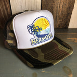 Hermosa Beach FIESTA Trucker Hat - CAMOUFLAGE Khaki/Brown/Light Olive/White Green/White
