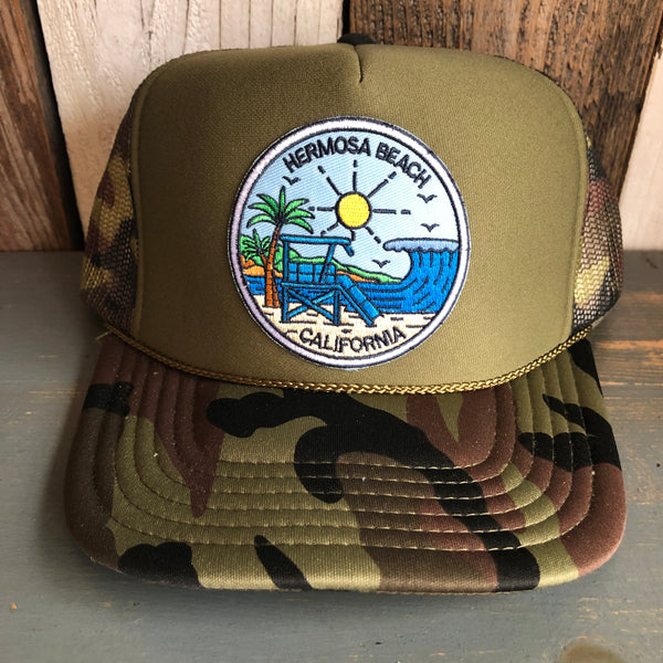 Hermosa Beach SHOREFRONT Trucker Hat - Camouflage/Olive