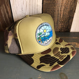 Hermosa Beach SHOREFRONT Trucker Hat - CAMOUFLAGE Green/Light Loden/Green