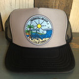 Hermosa Beach SHOREFRONT Trucker Hat - Black/Grey/Black