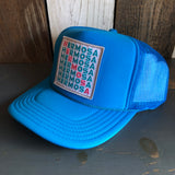 Hermosa Beach OCEAN DRIVE Trucker Hat - Neon Blue
