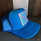 Hermosa Beach OCEAN DRIVE Trucker Hat - Neon Blue