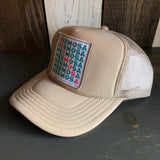 Hermosa Beach OCEAN DRIVE High Crown Trucker Hat (Khaki)
