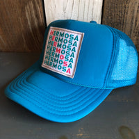 Hermosa Beach OCEAN DRIVE High Crown Trucker Hat - Turquoise Blue