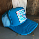 Hermosa Beach OCEAN DRIVE High Crown Trucker Hat - Turquoise Blue
