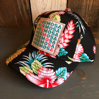Hermosa Beach OCEAN DRIVE Hawaiian Pattern 6 Panel Low Profile Baseball Cap - A ‘o ia (Curved Brim)