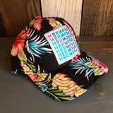 Hermosa Beach OCEAN DRIVE Hawaiian Pattern 6 Panel Low Profile Baseball Cap - A ‘o ia (Curved Brim)
