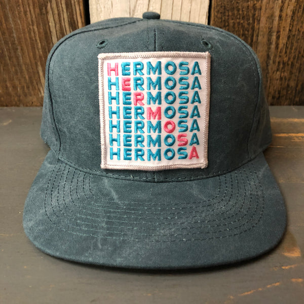 Hermosa Beach OCEAN DRIVE 6 Panel Mid Profile Baseball Cap - Dark Green