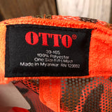 SURF HERMOSA :: OPEN DAILY High Crown Trucker Hat - Neon Orange Hunters Camo