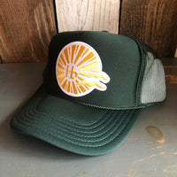 Hermosa Beach CLASSIC LOGO High Crown Trucker Hat - Dark Green