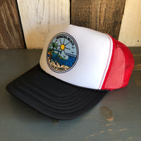 Hermosa Beach SHOREFRONT Trucker Hat - Red/White/Black