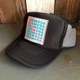 Hermosa Beach OCEAN DRIVE High Crown Trucker Hat - Black (Curved Brim)