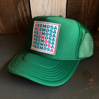 Hermosa Beach OCEAN DRIVE High Crown Trucker Hat - Kelly Green