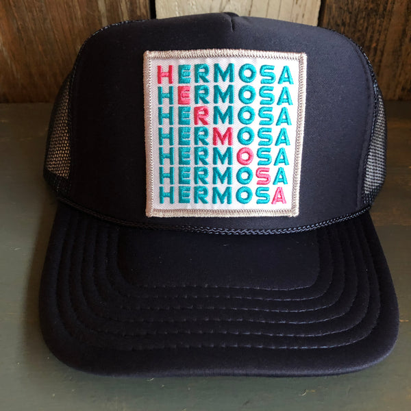 Hermosa Beach OCEAN DRIVE High Crown Trucker Hat - Navy