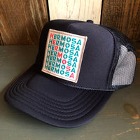 Hermosa Beach OCEAN DRIVE High Crown Trucker Hat - Navy