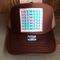 Hermosa Beach OCEAN DRIVE High Crown Trucker Hat - Brown