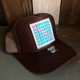 Hermosa Beach OCEAN DRIVE High Crown Trucker Hat - Brown