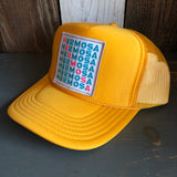Hermosa Beach OCEAN DRIVE High Crown Trucker Hat - Gold