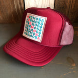 Hermosa Beach OCEAN DRIVE High Crown Trucker Hat - Burgundy Maroon