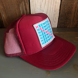 Hermosa Beach OCEAN DRIVE High Crown Trucker Hat - Burgundy Maroon